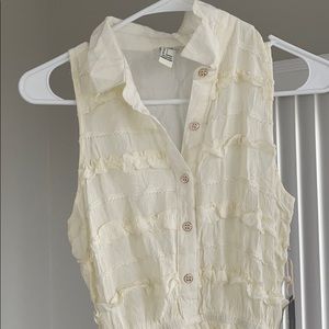 COPY - Ivory ruffle hi low dress